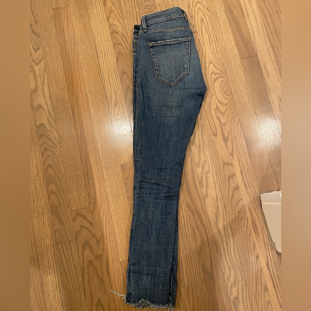 Abercrombie & Fitch Harper Low Rise Ankle distressed skinny Jean sz 25